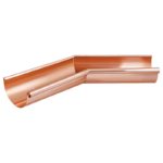 Угол желоба внутренний 135 градусов Aquasystem медный