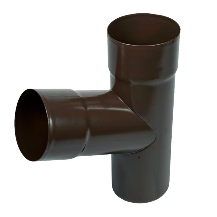 Тройник трубы Aquasystem темно-коричневый RR32 PURAL